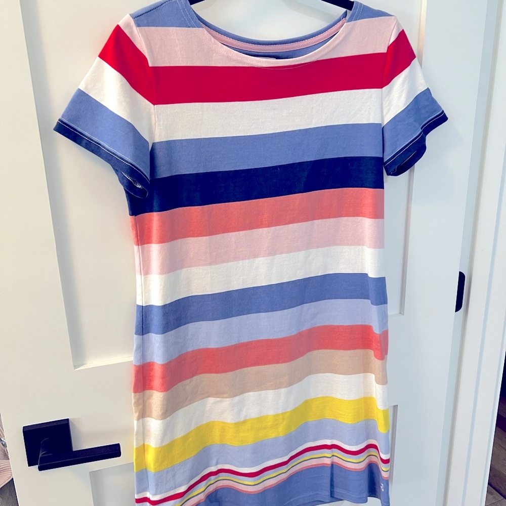 EUC Joules Color stripe T shirt Dress - Size 8